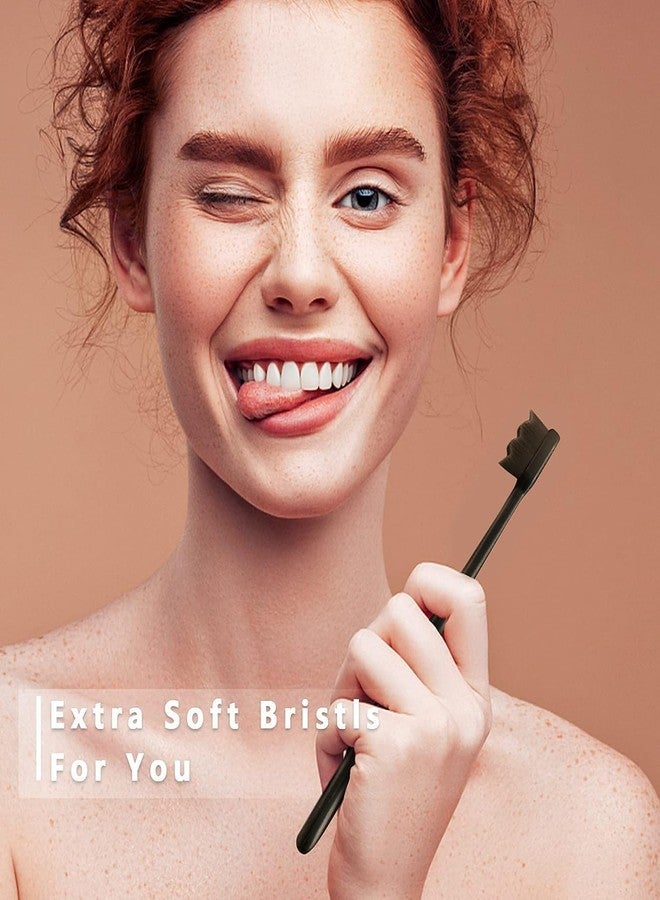 BLINE 4PCS Extra Soft Toothbrush Micro Manual Nano Toothbrush with 20000 Soft Bristle for Pregnant Women, Elderly, Braces and Gum Recessions, Protect Fragile Sensitive Gums (Black & White) - Image 3